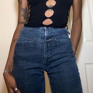 girbaud vintage blue denim mom jean